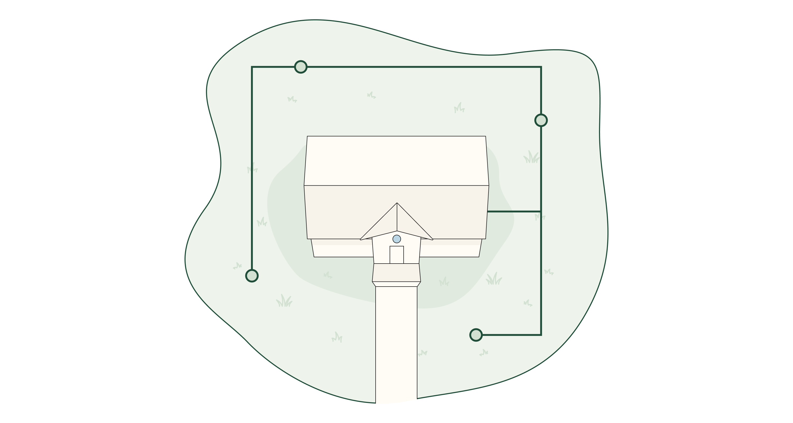 over-head diagram of a homeowner's simple irrigreen irrigation system
